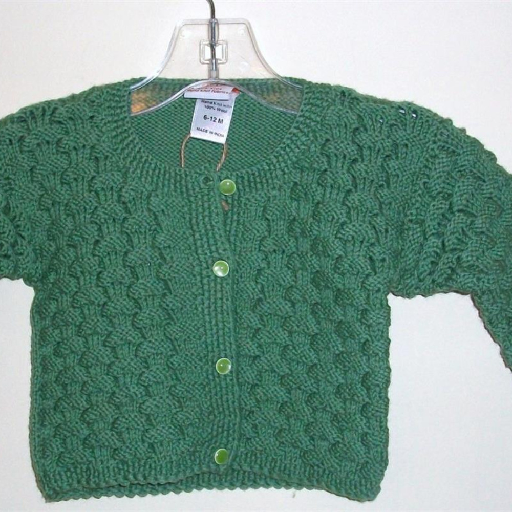 TODDLER SWEATER ORGANIC NEW 6-12M Handmade Merino